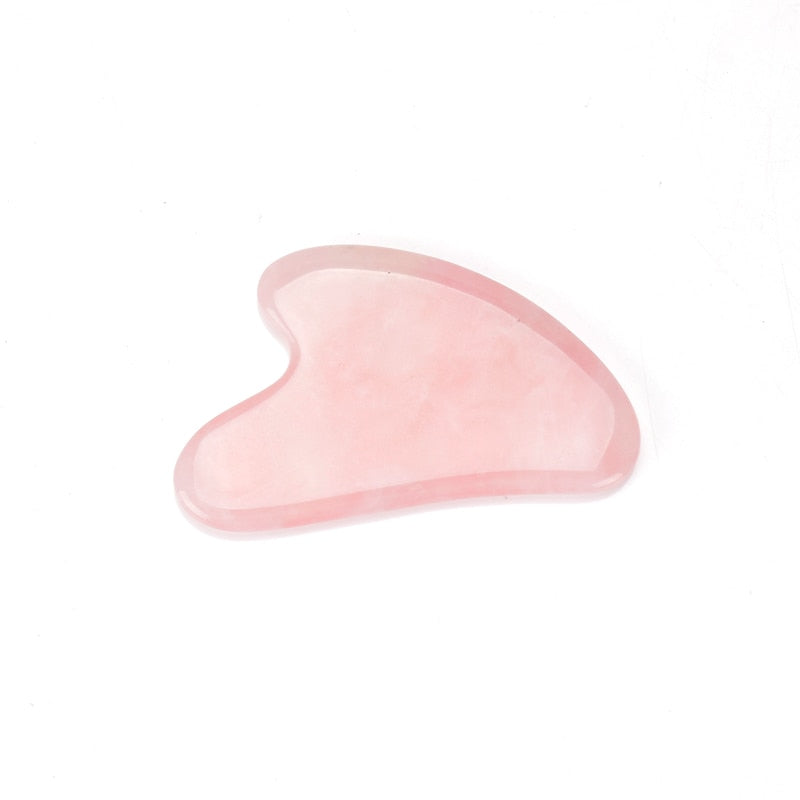 Rose Quartz Gua Sha Facial Massage Stone by HitMyNeed