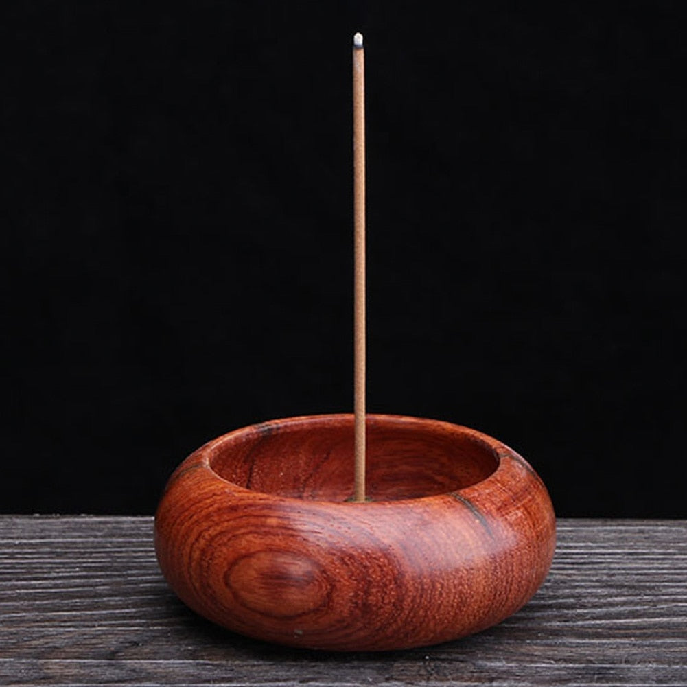 Rosewood Incense Burner Bowl with Ash Catcher by HitMyNeed