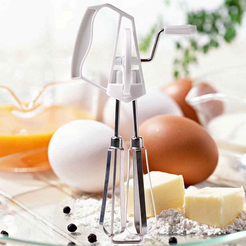 Rotary Egg Beater Manual Kitchen Whisk Tool by HitMyNeed