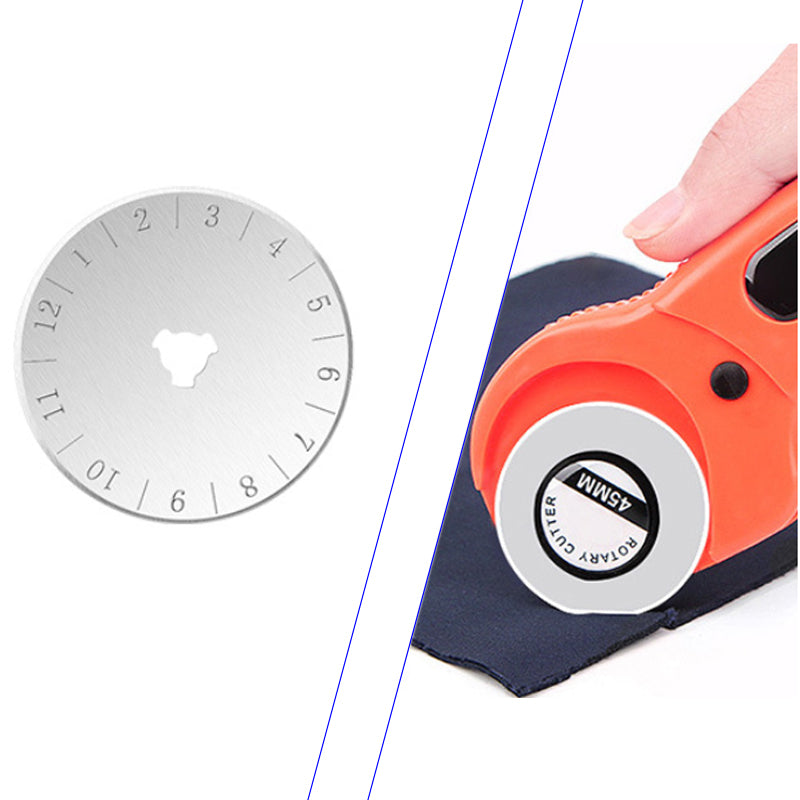Rotary Fabric Cutter with 10 Extra 45mm Blades by HitMyNeed