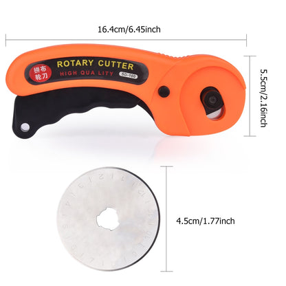 Rotary Fabric Cutter with 45mm Stainless Steel Blade by HitMyNeed