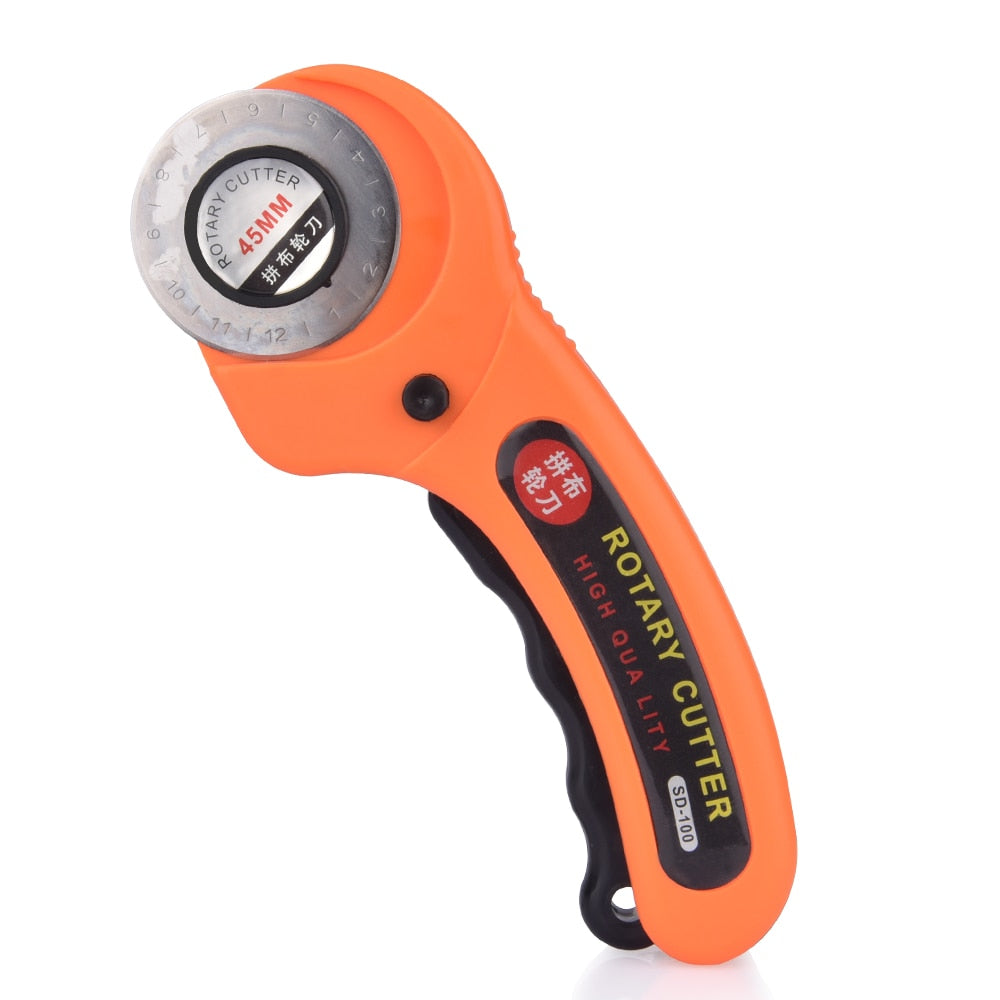Rotary Fabric Cutter with 45mm Stainless Steel Blade by HitMyNeed