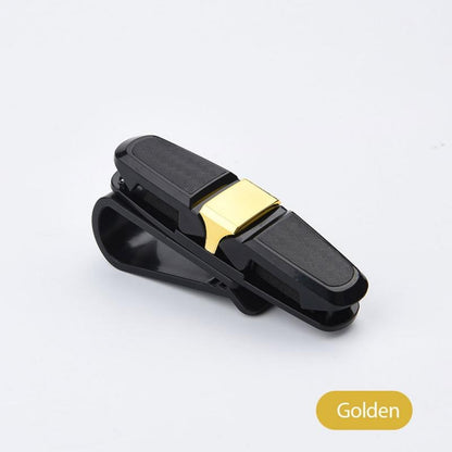 Rotatable Car Visor Sunglasses Clip Holder golden by HitMyNeed