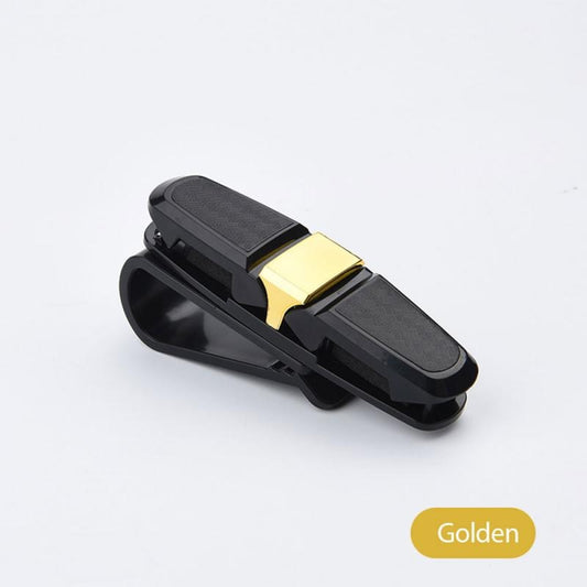 Rotatable Car Visor Sunglasses Clip Holder golden by HitMyNeed