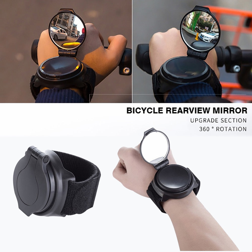 Rotatable Rearview Bike Wrist Mirror by HitMyNeed