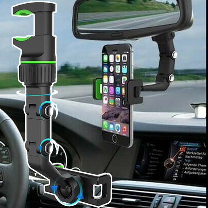 Rotatable Rearview Mirror Car Phone Holder Mount by HitMyNeed
