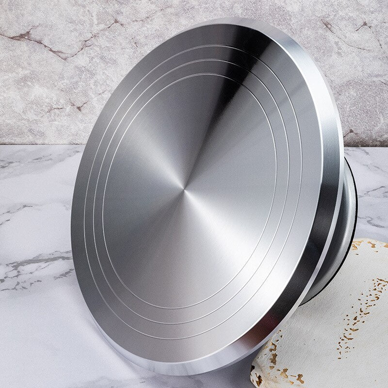 Rotating Aluminum Cake Turntable Stand 31cm by HitMyNeed