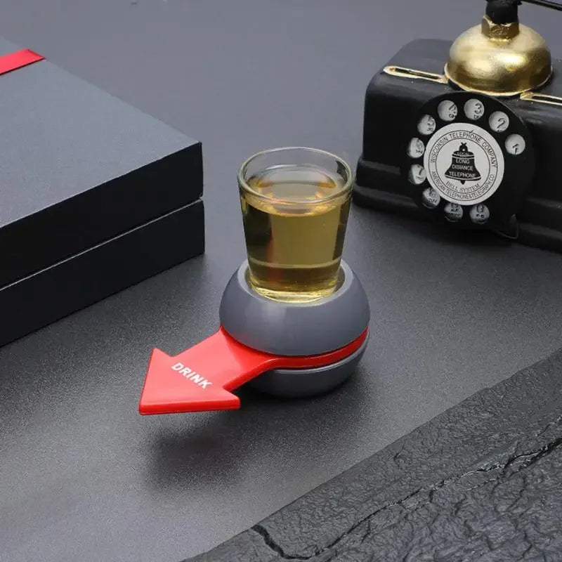 Rotating Arrow Shot Spinner Party Drinking Game gray-red by HitMyNeed
