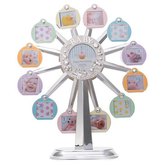 Rotating Baby Photo Frame with Music Box, 12 Months by HitMyNeed
