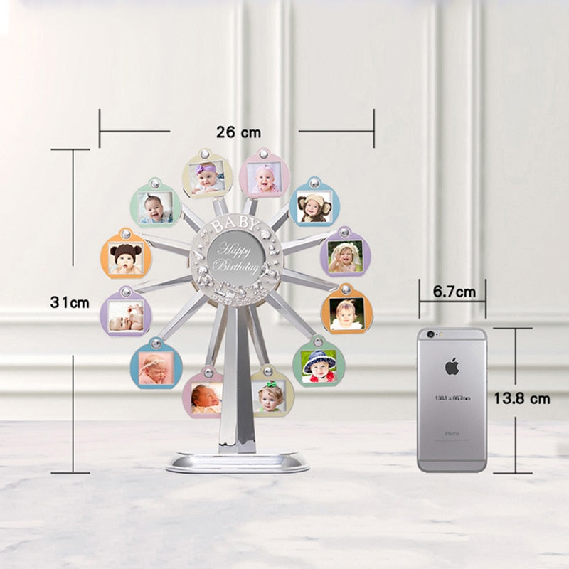 Rotating Baby Photo Frame with Music Box, 12 Months by HitMyNeed
