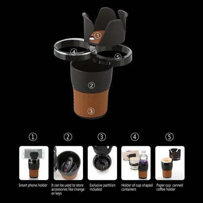 Rotating Car Cup Holder and Organizer by HitMyNeed