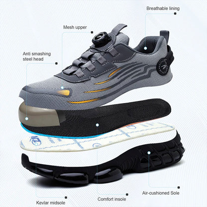 Rotating Dial Safety Work Shoes Anti-Smash Anti-Puncture by HitMyNeed