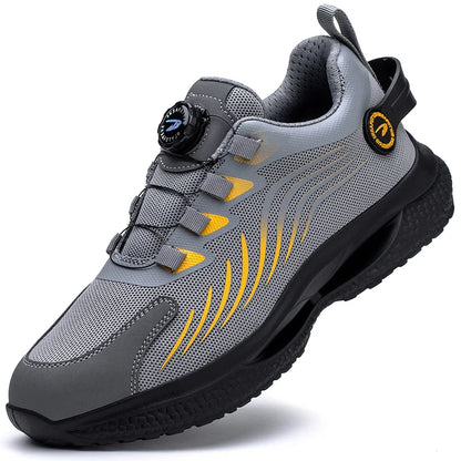 Rotating Dial Safety Work Shoes Anti-Smash Anti-Puncture 16-grey 36.0 by HitMyNeed