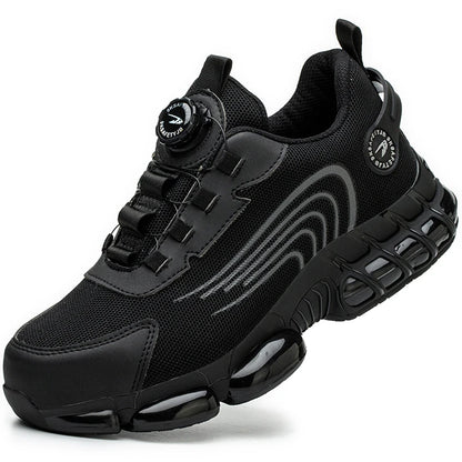 Rotating Dial Safety Work Shoes Anti-Smash Anti-Puncture 262-black 36.0 by HitMyNeed
