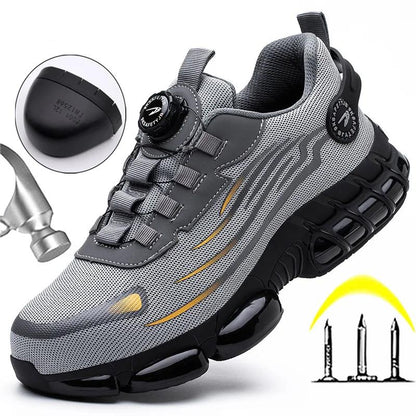 Rotating Dial Safety Work Shoes Anti-Smash Anti-Puncture by HitMyNeed