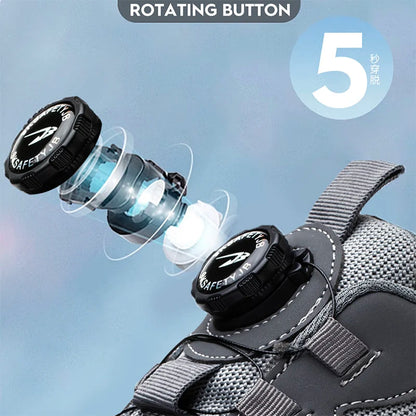 Rotating Dial Safety Work Shoes Anti-Smash Anti-Puncture by HitMyNeed