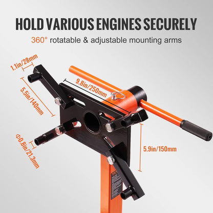 Rotating Engine Stand 1500 lb with 360° Adjustable Head by HitMyNeed