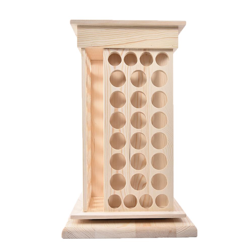 Rotating Essential Oil Holder Rack, Solid Wood by HitMyNeed
