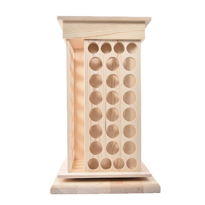 Rotating Essential Oil Holder Rack, Solid Wood by HitMyNeed