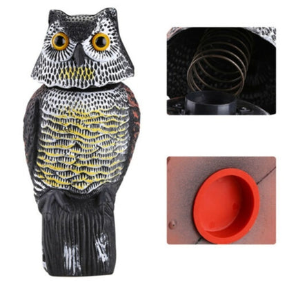 Rotating Head Garden Owl Decoy Pest Deterrent by HitMyNeed