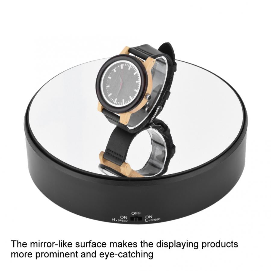 Rotating Jewelry Display Stand 18cm Mirror Turntable by HitMyNeed
