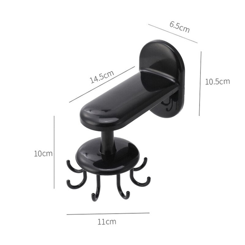 Rotating Kitchen Utensil Hanger with 6 Hooks by HitMyNeed