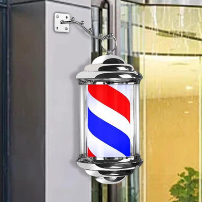 Rotating LED Barber Shop Pole Light with Bracket by HitMyNeed