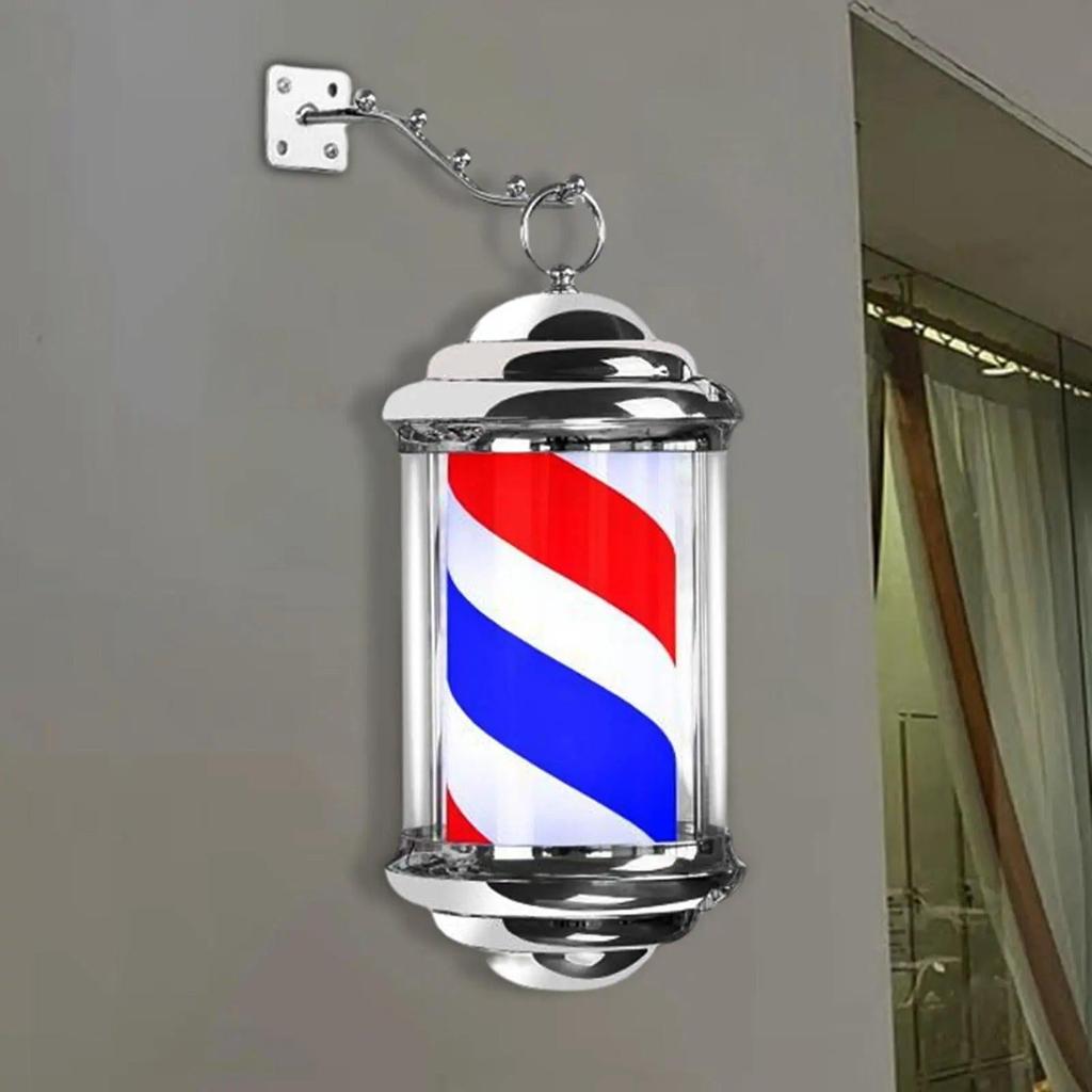 Rotating LED Barber Shop Pole Light with Bracket by HitMyNeed