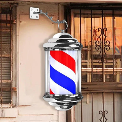 Rotating LED Barber Shop Pole Light with Bracket by HitMyNeed