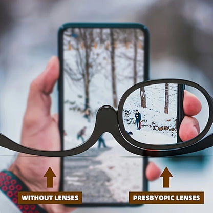 Rotating Lens Makeup & Reading Glasses +1.0 to +4.0 by HitMyNeed