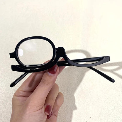 Rotating Lens Makeup & Reading Glasses +1.0 to +4.0 black 100.0 by HitMyNeed