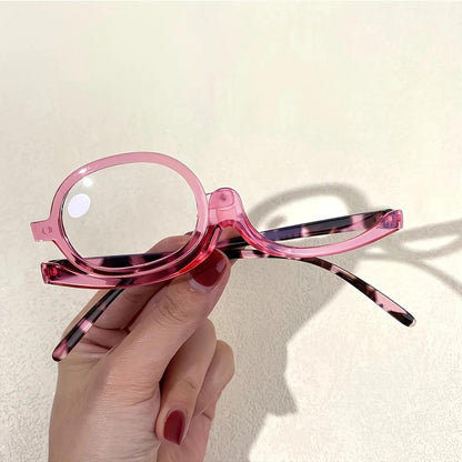 Rotating Lens Makeup & Reading Glasses +1.0 to +4.0 pink 100.0 by HitMyNeed