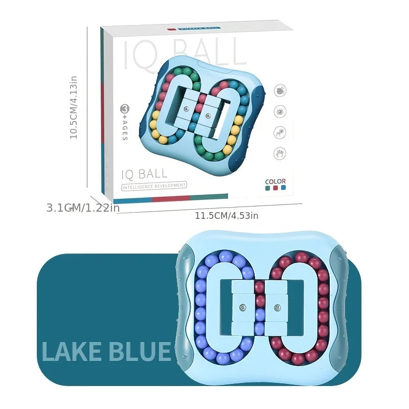 Rotating Magic Bean Fingertip Puzzle Toy cyan-color by HitMyNeed