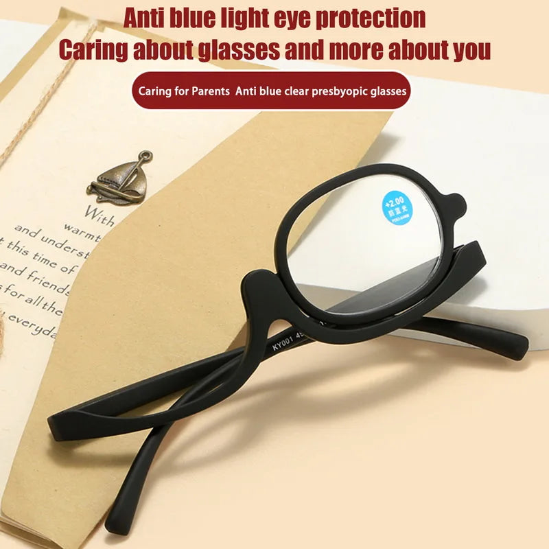 Rotating Makeup & Reading Glasses with Blue Light Filter by HitMyNeed
