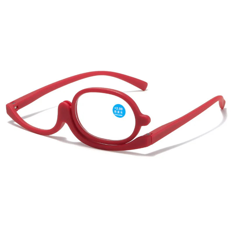 Rotating Makeup & Reading Glasses with Blue Light Filter 350.0 red by HitMyNeed