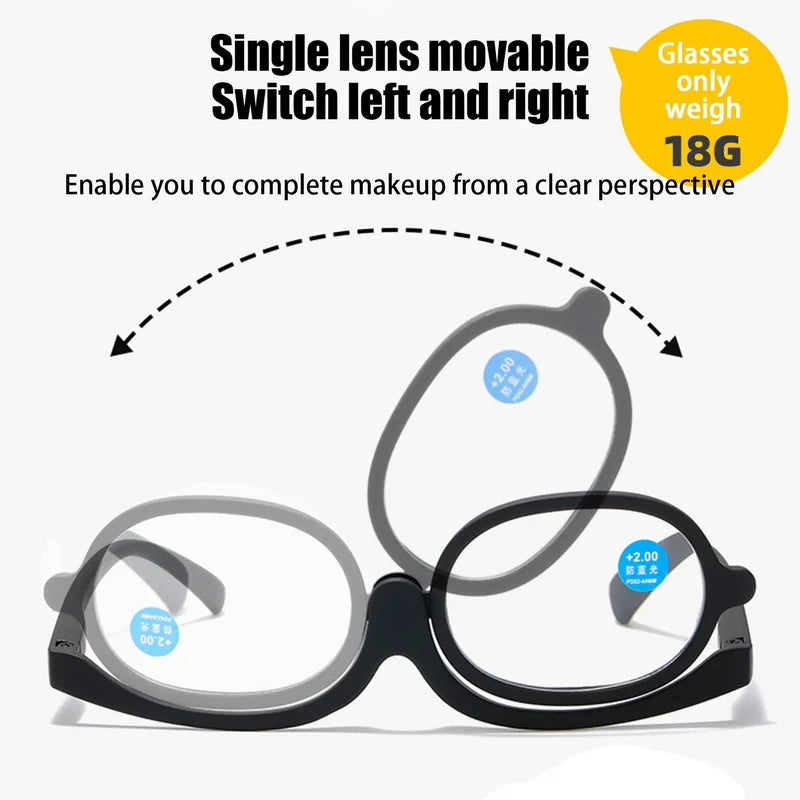 Rotating Makeup & Reading Glasses with Blue Light Filter by HitMyNeed