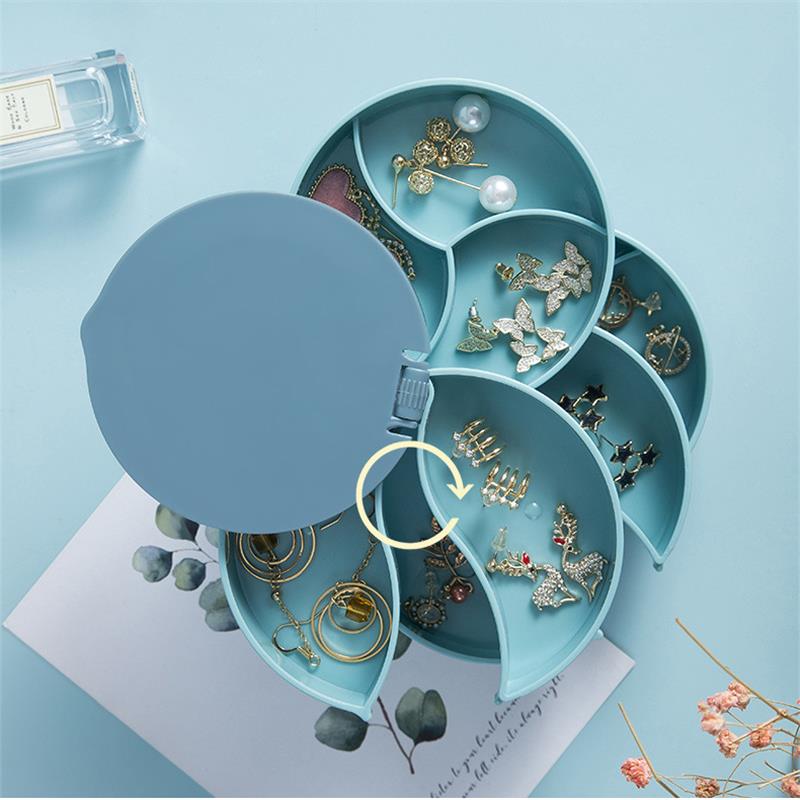 Rotating Multilayer Jewelry Storage Stand with Tray by HitMyNeed