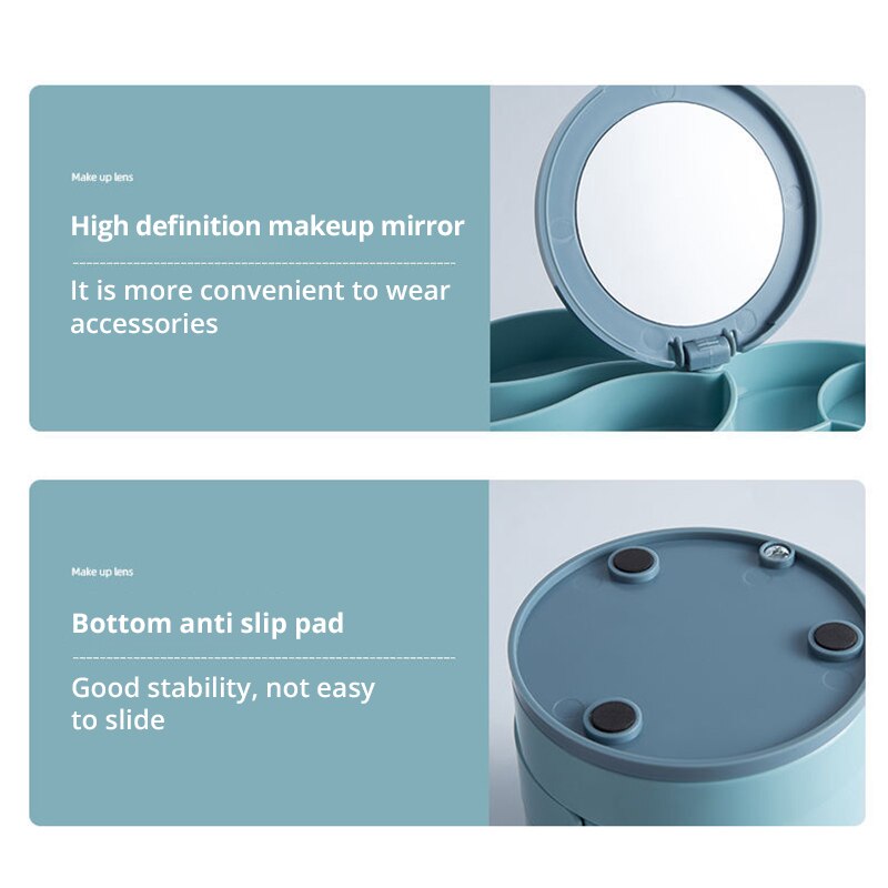 Rotating Multilayer Jewelry Storage Stand with Tray by HitMyNeed