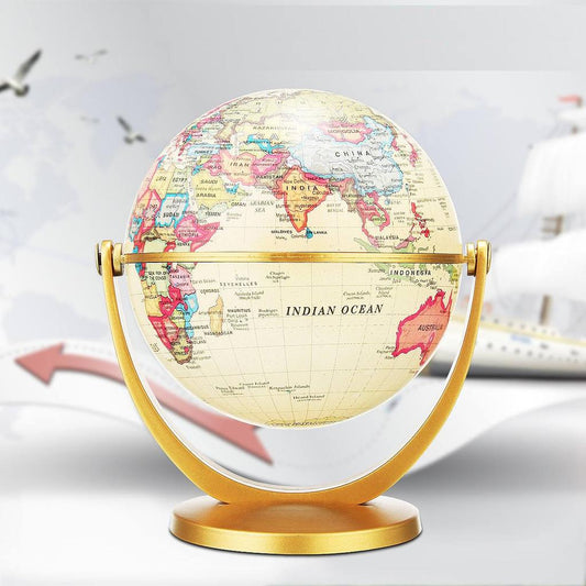 Rotating Retro World Globe with 360° Spin by HitMyNeed
