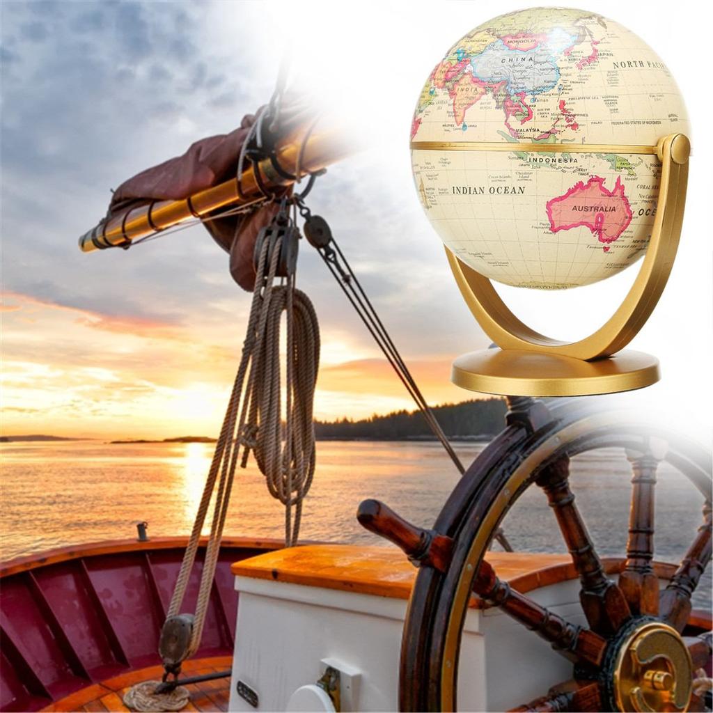 Rotating Retro World Globe with 360° Spin by HitMyNeed