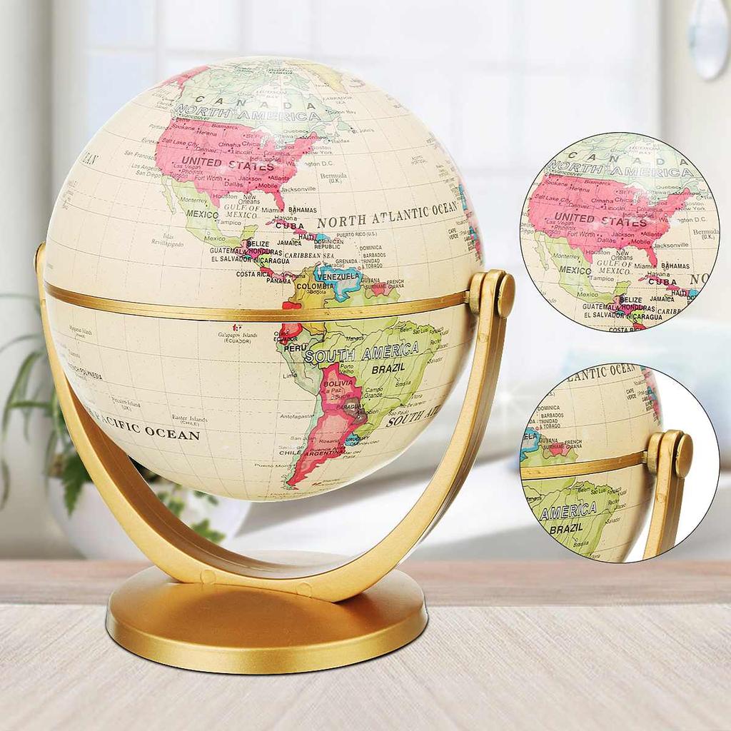 Rotating Retro World Globe with 360° Spin by HitMyNeed