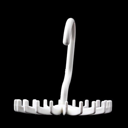 Rotating Tie Holder Rack with 20 Hooks - White by HitMyNeed