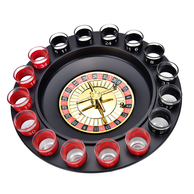 Roulette Drinking Game Set with 16 Shot Glasses by HitMyNeed