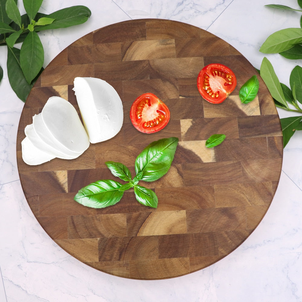 Round Acacia Wood Cutting Board 30cm by HitMyNeed