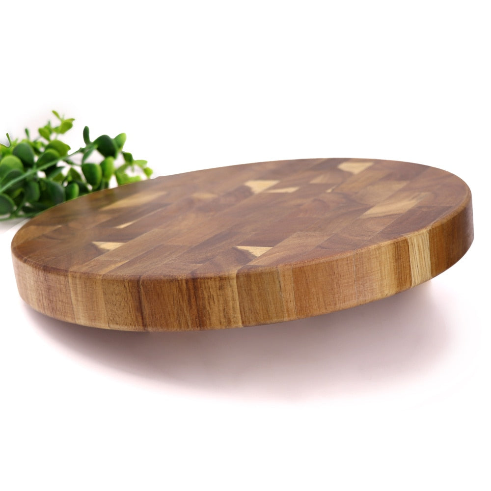 Round Acacia Wood Cutting Board 30cm by HitMyNeed