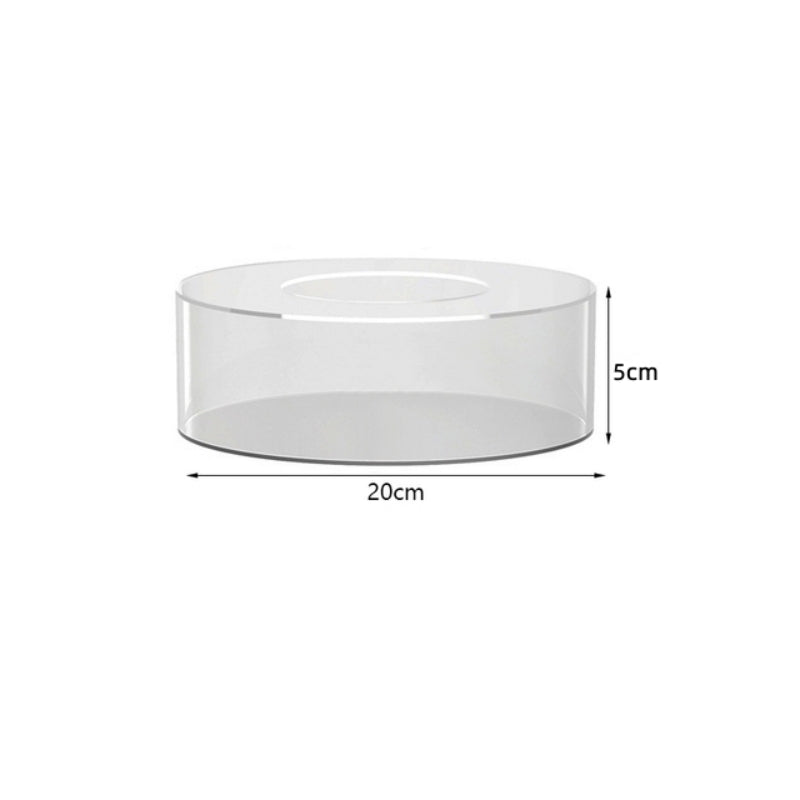 Round Acrylic Fillable Cake Stand Display 15cm-height-15cm by HitMyNeed