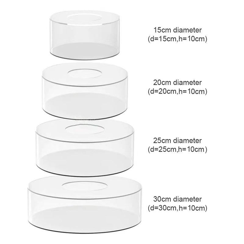Round Acrylic Fillable Cake Stand Display 15cm-height-20cm by HitMyNeed