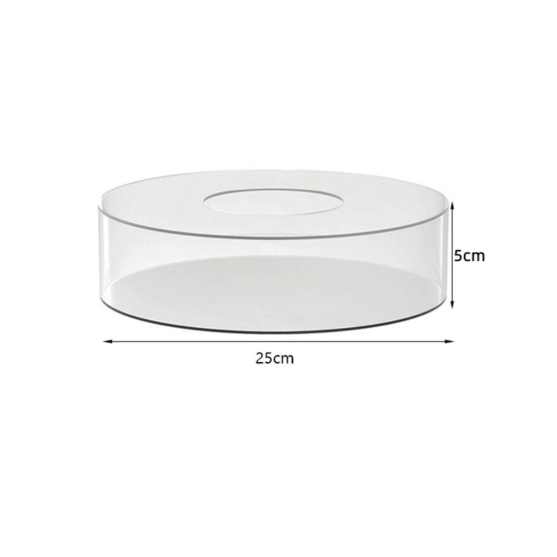 Round Acrylic Fillable Cake Stand Display 15cm-height-5cm by HitMyNeed