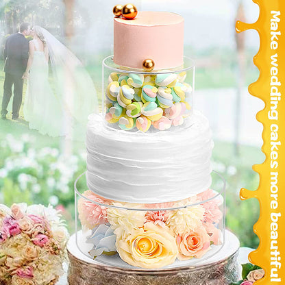 Round Acrylic Fillable Cake Stand Display 25cm-height-10cm by HitMyNeed