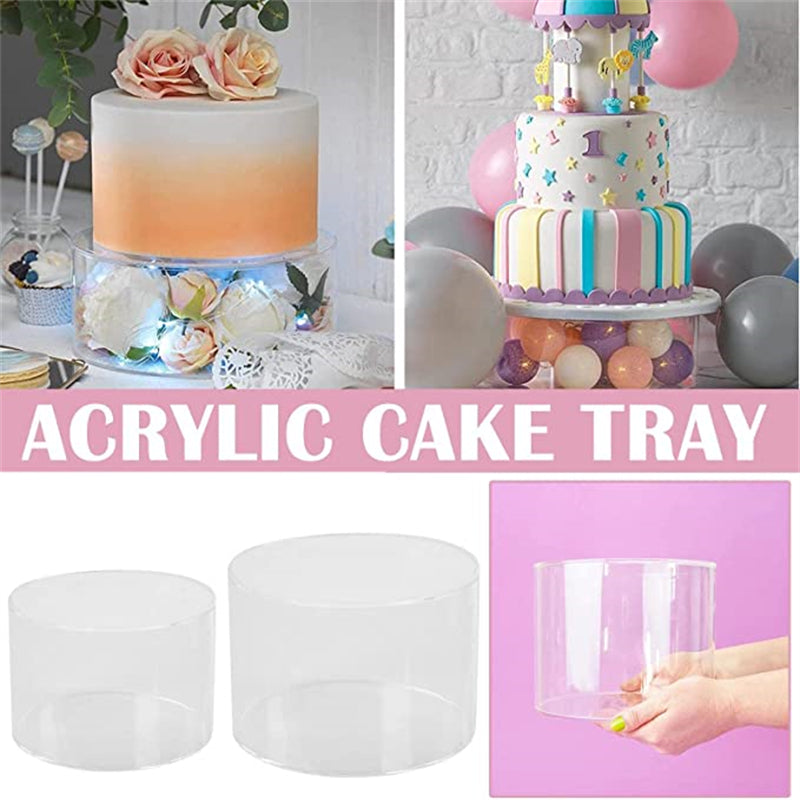 Round Acrylic Fillable Cake Stand Display 25cm-height-20cm by HitMyNeed